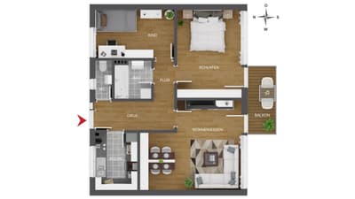 Helle Wohnung mit Südbalkon im Zentrum von Heilbronn zu verkaufen! — Bild 12